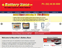 Tablet Screenshot of batterybase.com.au